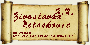 Živoslavka Milošković vizit kartica